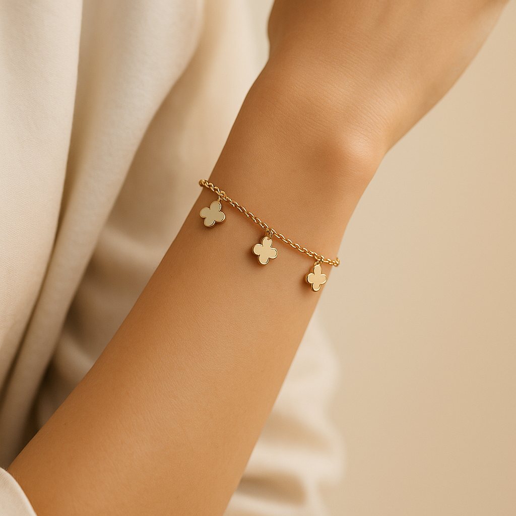 Bracelet acier inoxydable porté