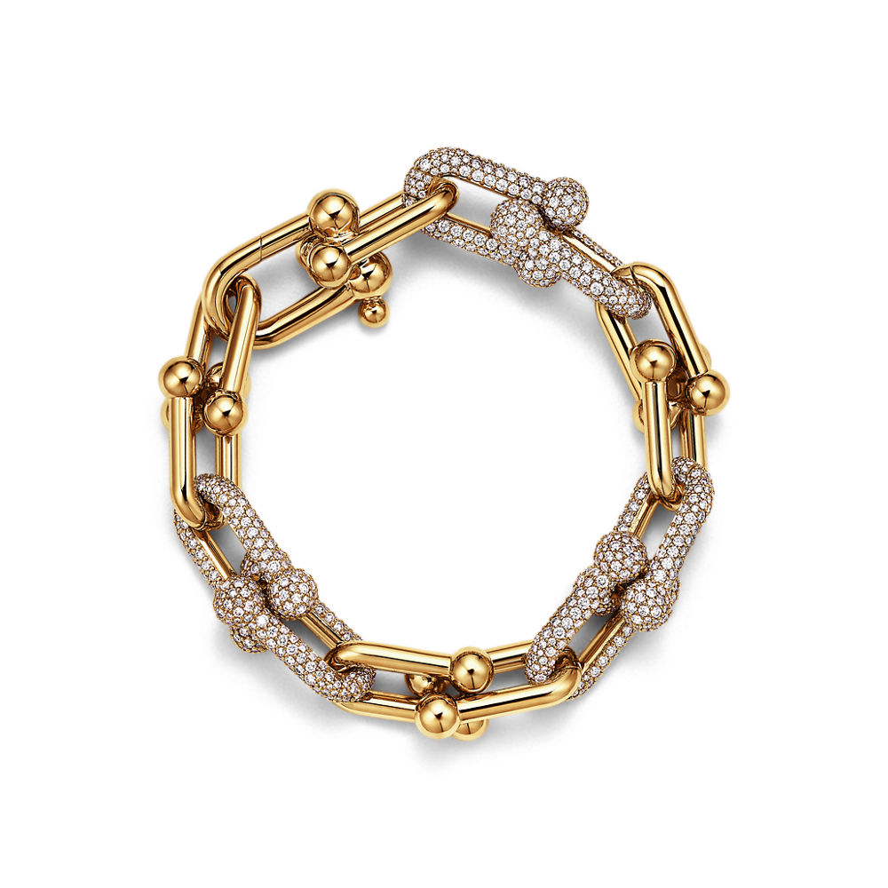 Bracelet Jonc Maillons Acier Élégant
