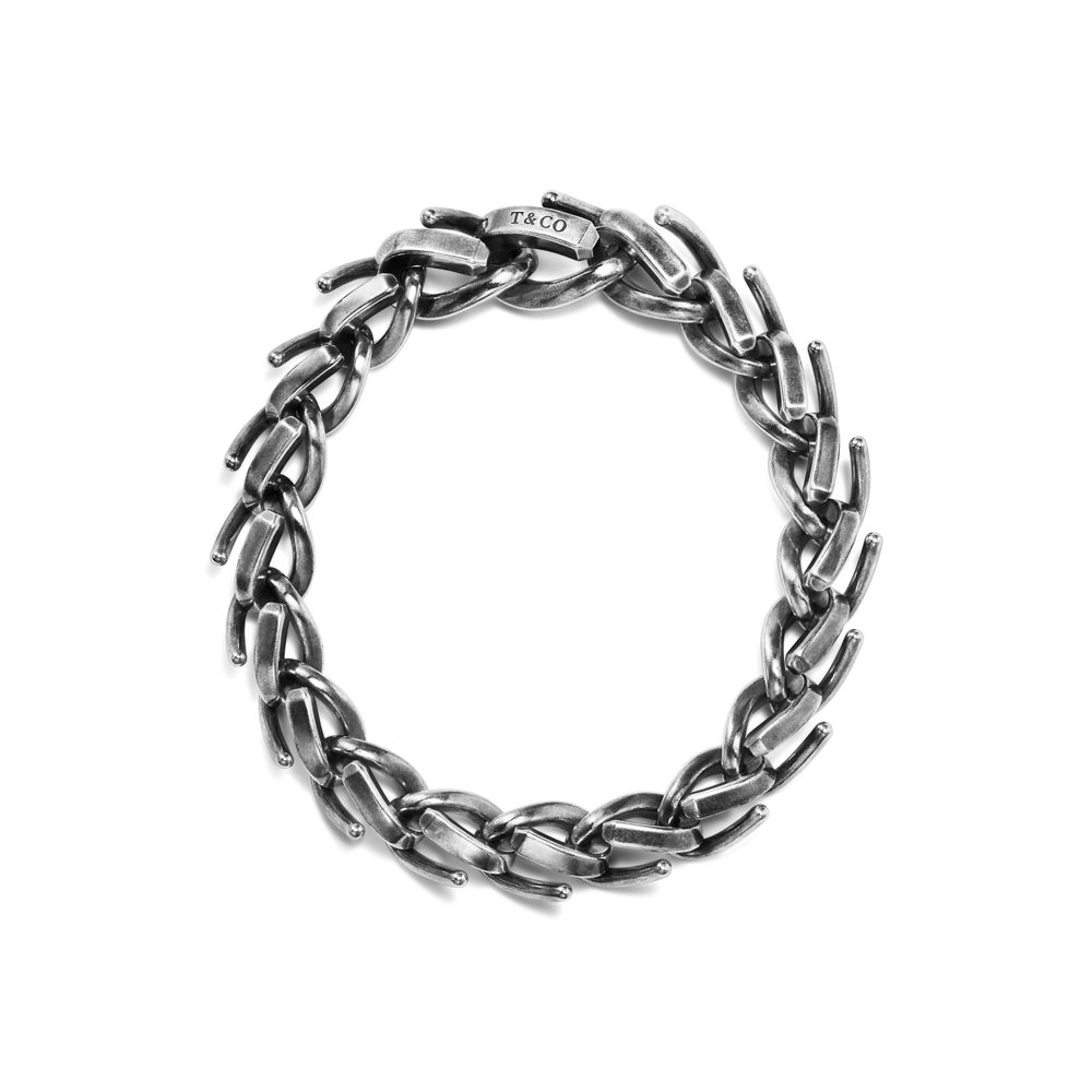 Bracelet Jonc Maillons Acier Élégant